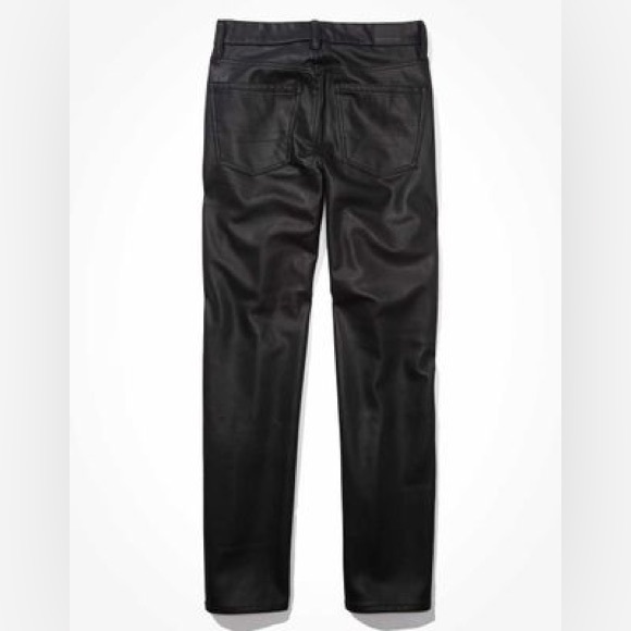 AE Stretch Vegan Leather '90s Straight Pant - Picture 4 of 4